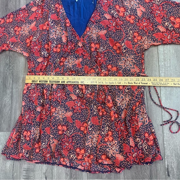 Free People Teagan Dress Peach Combo Size Large - Picture 10 of 14